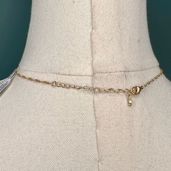 Free People Postcard Necklace & Press-On Patch Set 14k Gold Plated Semi-Precious - Picture 9 of 10